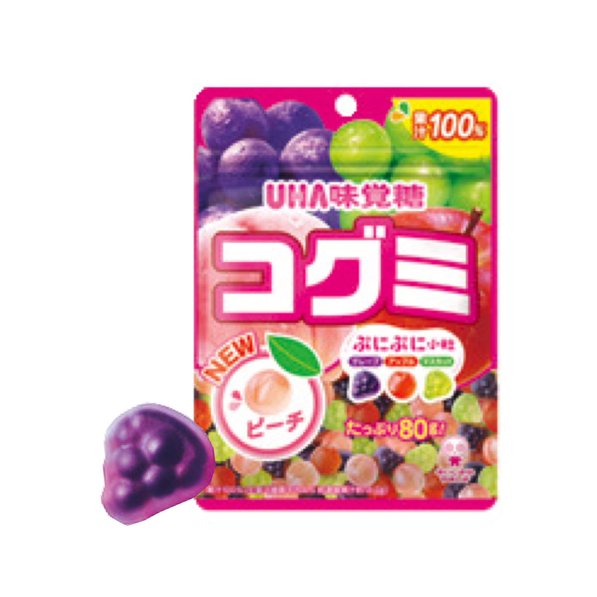 叶渚が使ったのはコグミ フルーツアソート（UHA味覚糖） 