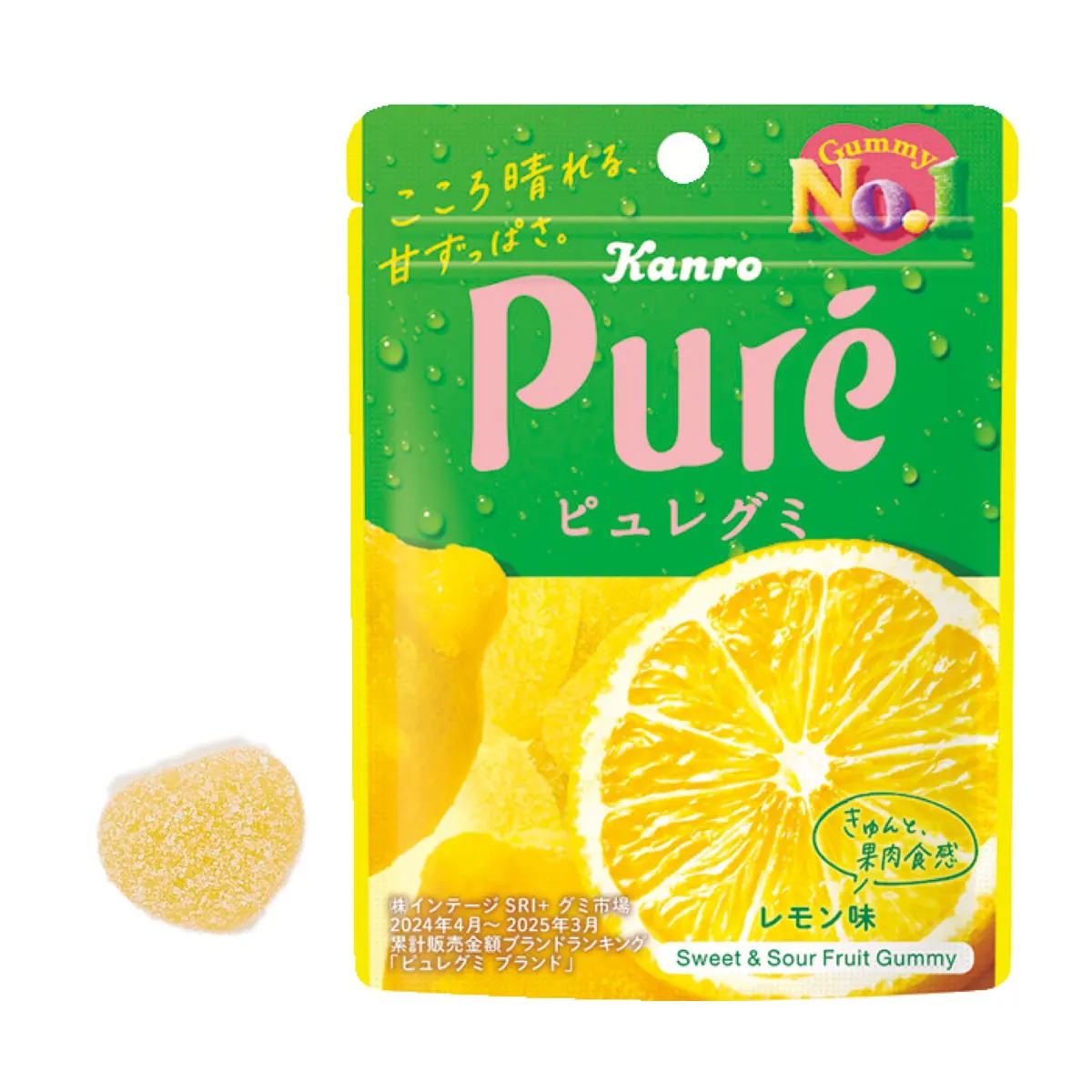 【3位】ほどよいすっぱさでリフレッシュ！ピュレグミ レモン味