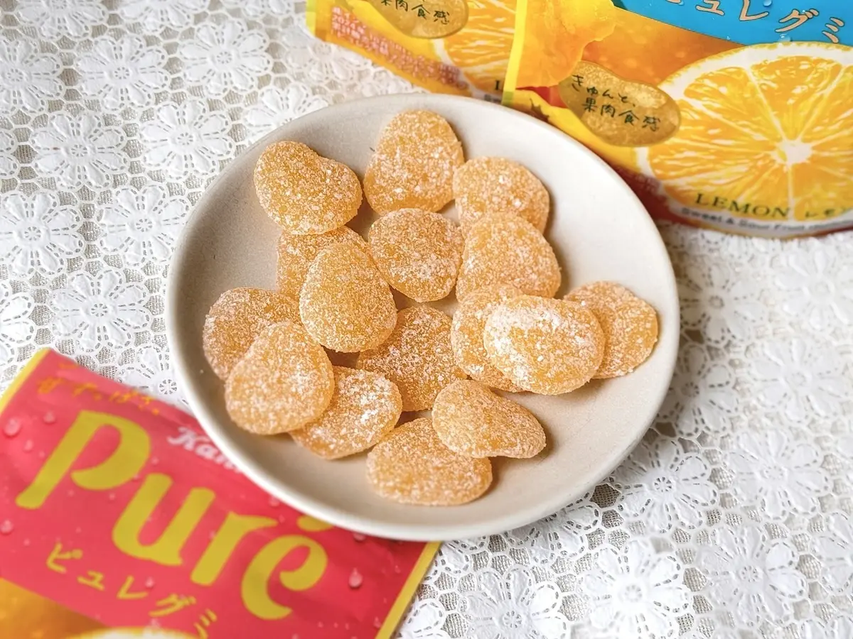 カンロ ピュレグミレモン味、中身のグミ