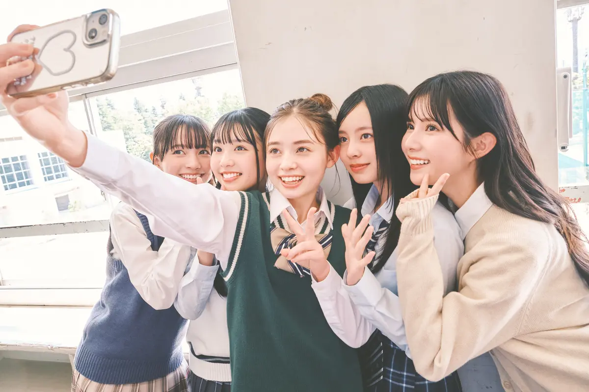 スマホで自撮り