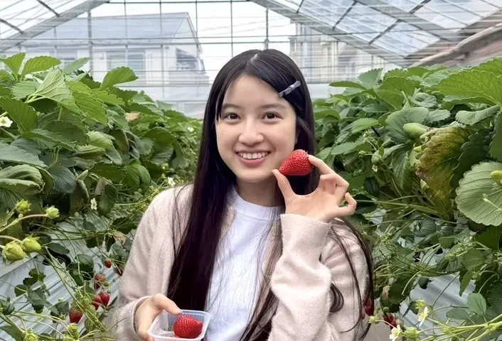 【川瀬翠子】いちご狩り