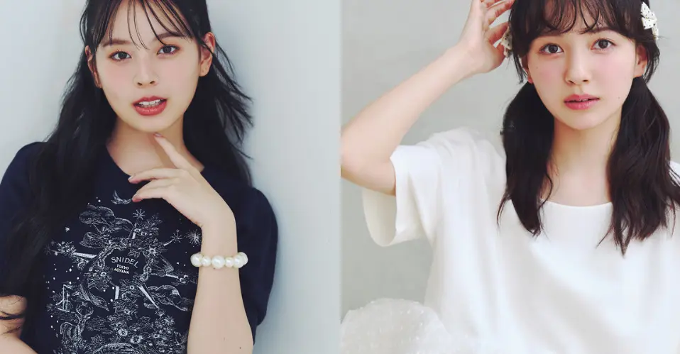 小國舞羽・河村ここあの私服Tシャツコーデ