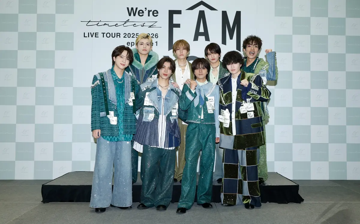 『We're timelesz LIVE TOUR 2025-2026 episode 1 FAM DOME』会見写真１