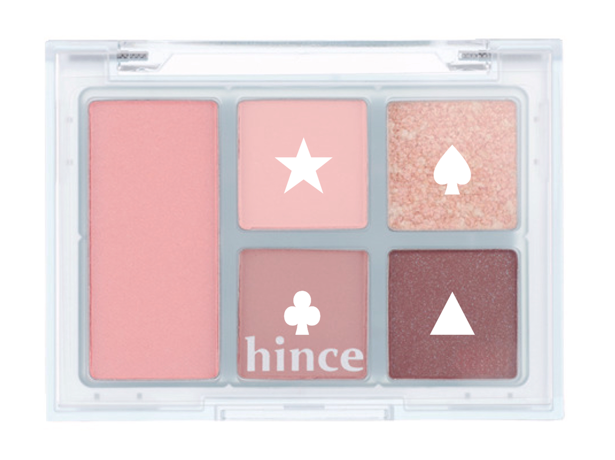 hince オールラウンドアイパレット ローズファズ￥2750／hince