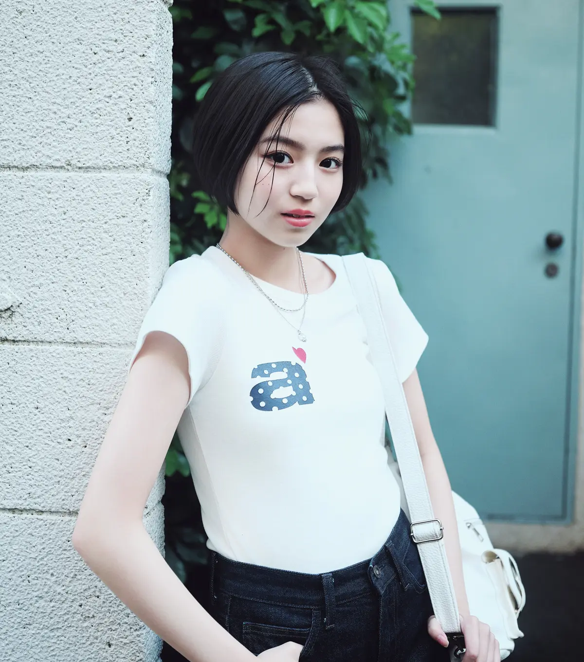 佐々木満音はTシャツのロゴがフレンチマリンのアイコン♡