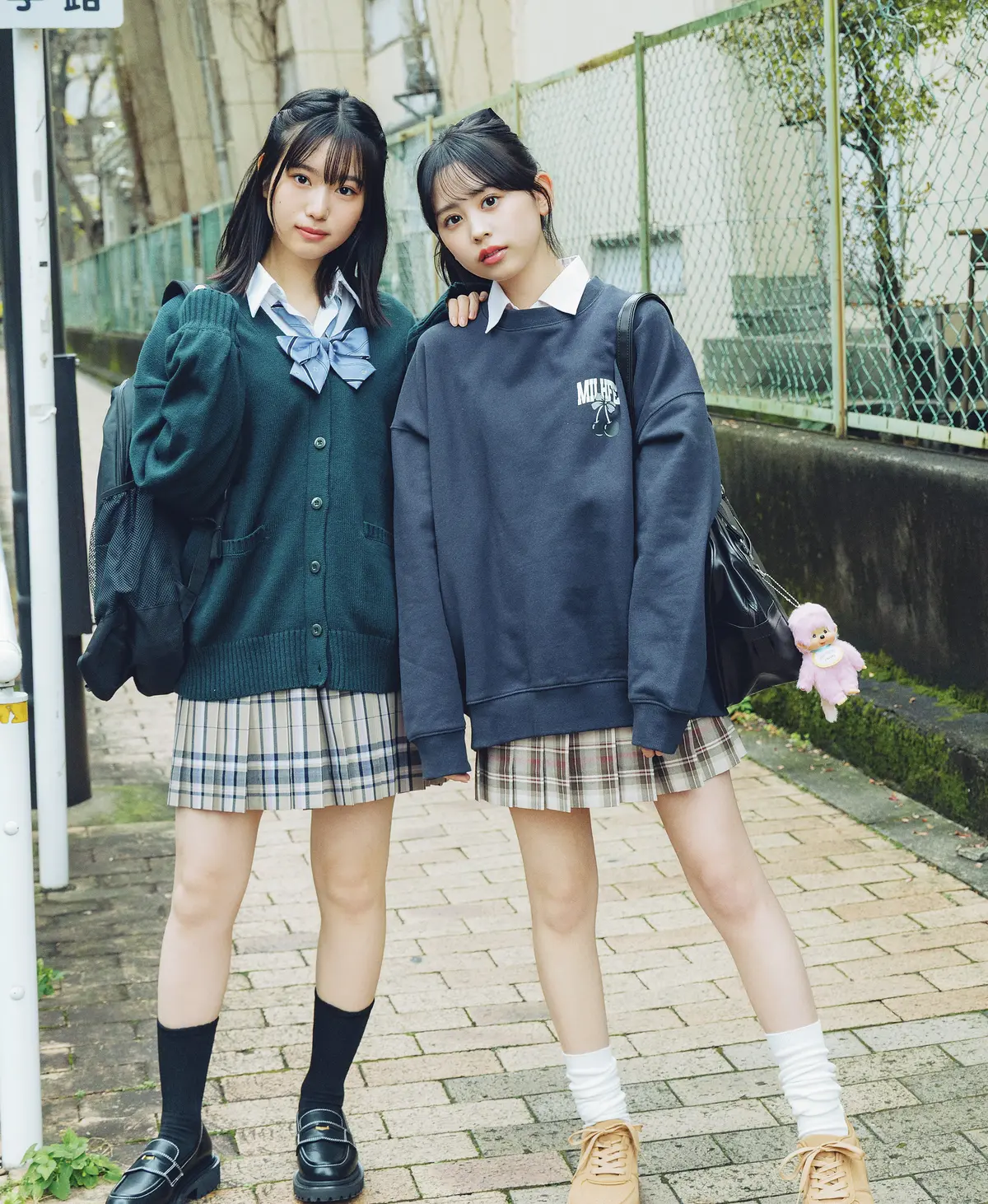 春気分高まるベージュチェックミニ