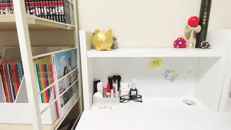 家具は白で統一してシンプルに♪