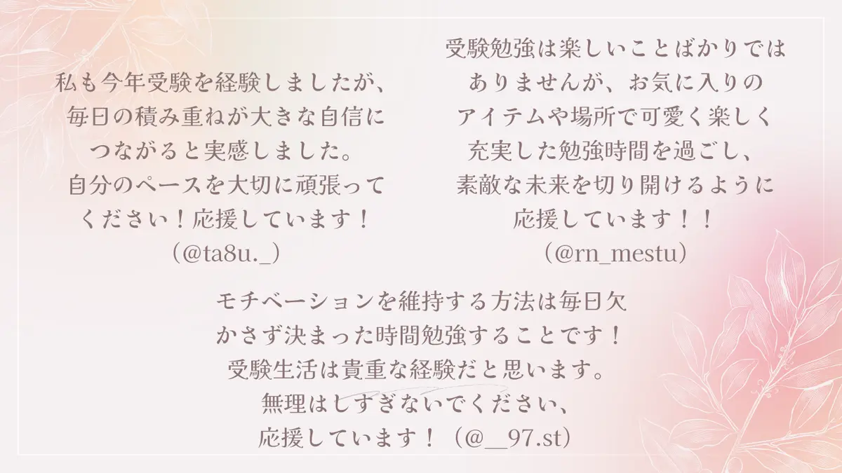 【受験の先輩に聞いてみた】モチベが上がるの画像_9