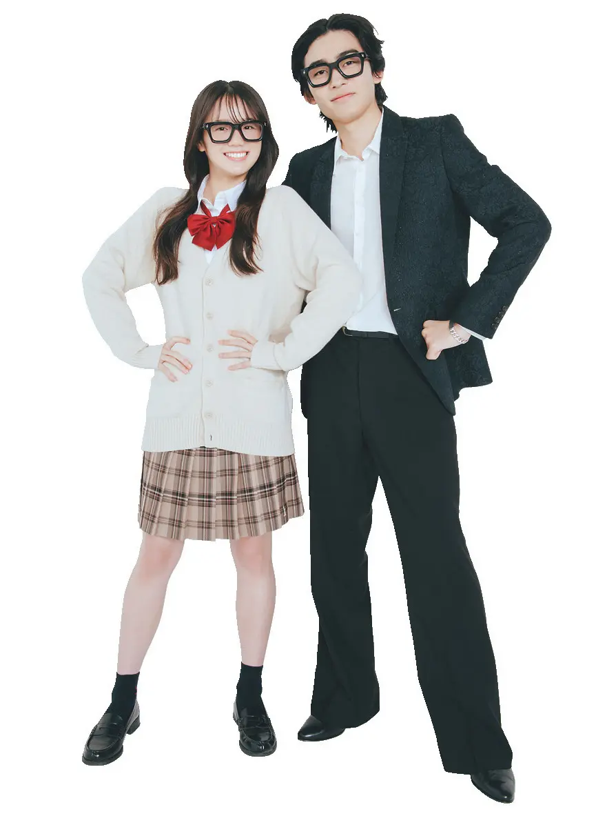 染五郎さんと瑠菜 メガネ