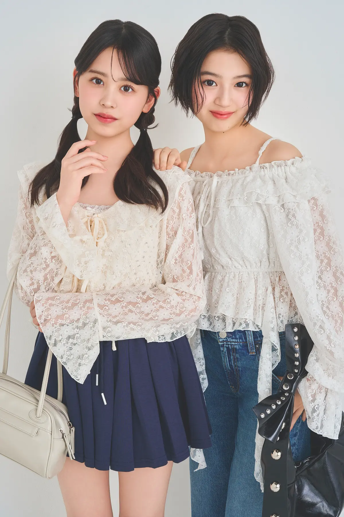 レーストップスで春のリンクコーデ