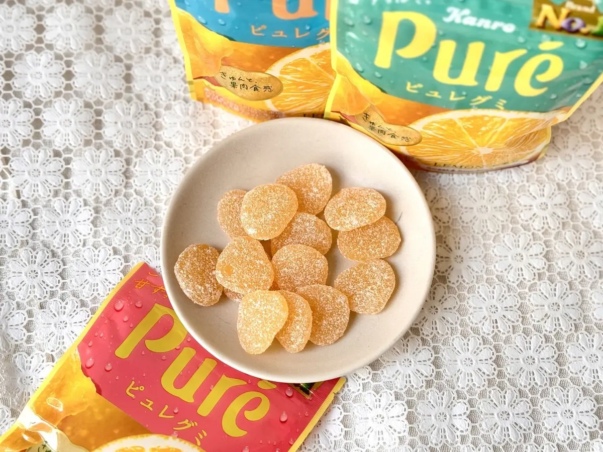 カンロ ピュレグミレモン味 パッケージと中身