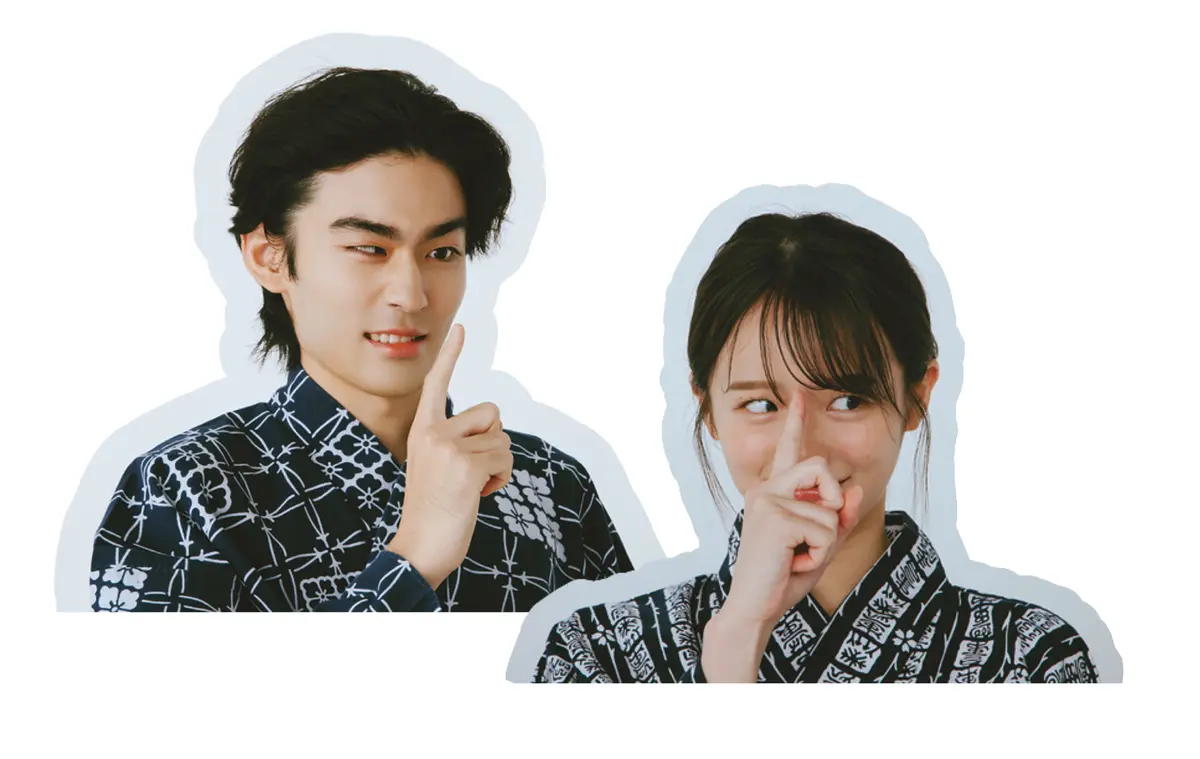 見得を切る二人