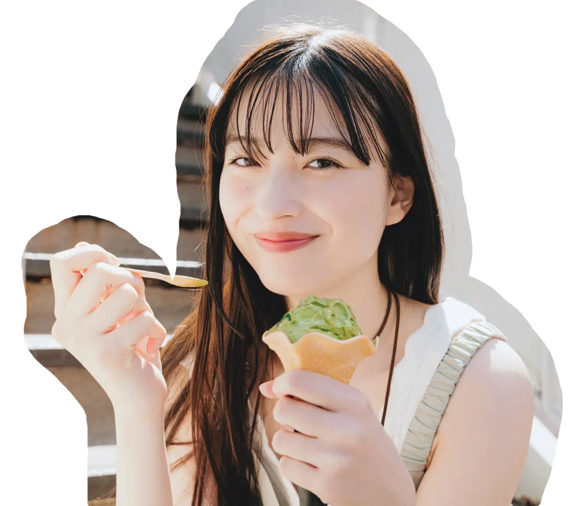 抹茶ソフトコーデ  