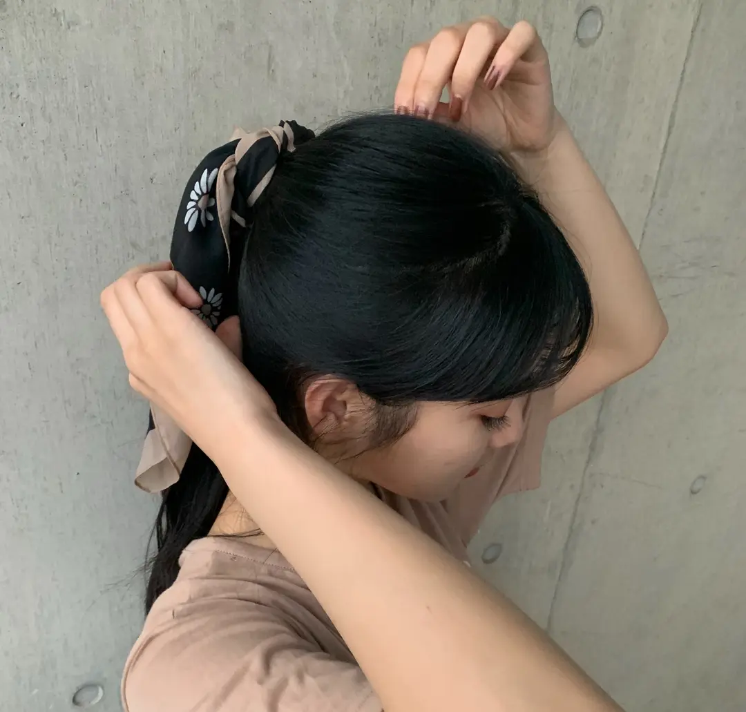 あんなの定番ヘアアレはゆる巻き高めポニーの画像_5