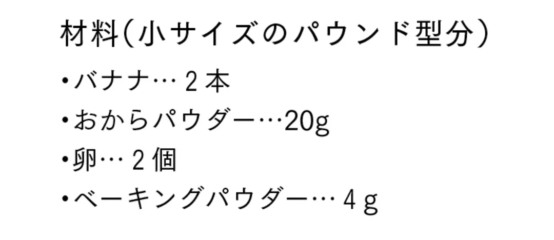 食物センイたっぷり「バナナおからケーキ」の画像_2