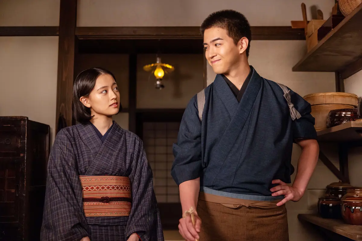 直美と吾郎（甲斐翔真）の微笑ましいシーン