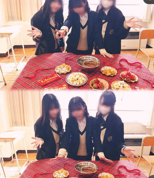 卒業間近の大イベントは仲よしチョコパにキマリ♡ バレンタインチョコフォンデュ