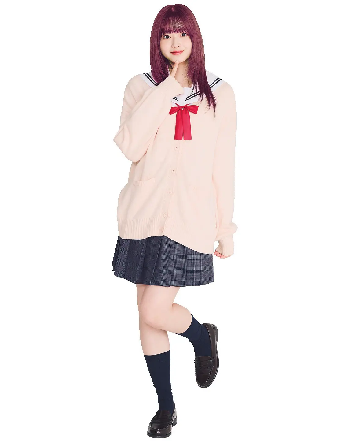 甘ピンクカーデ