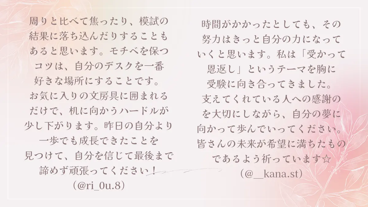 【受験の先輩に聞いてみた】モチベが上がるの画像_8