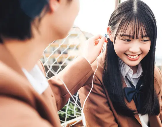 屋上でおしゃべり