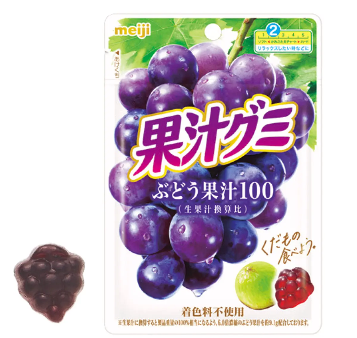 【3位】小腹がすいたときの救世主グミ！ 果汁グミ ぶどう果汁100