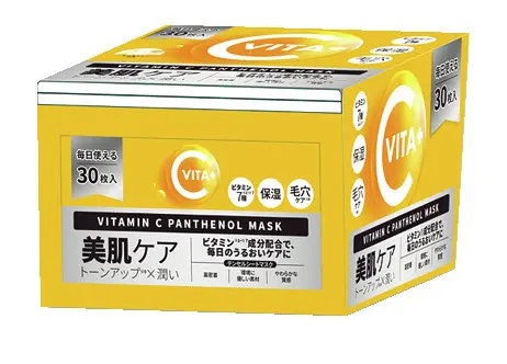 ミジンコスメティックス ビタミンC パンテノールマスク 30枚入り 350g￥990／韓国高麗人蔘社