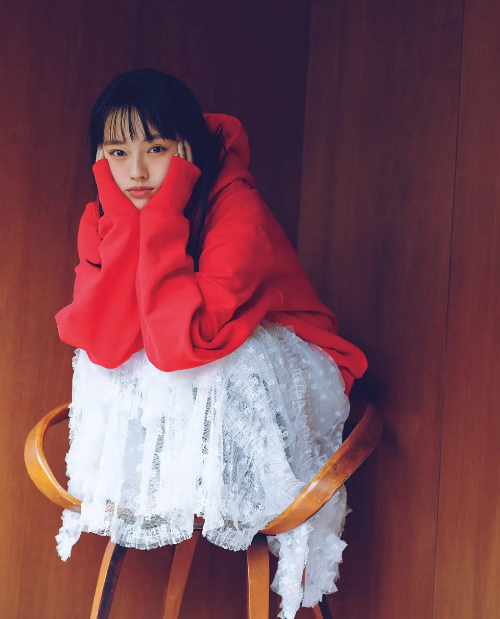 上坂樹里　パーカコーデ