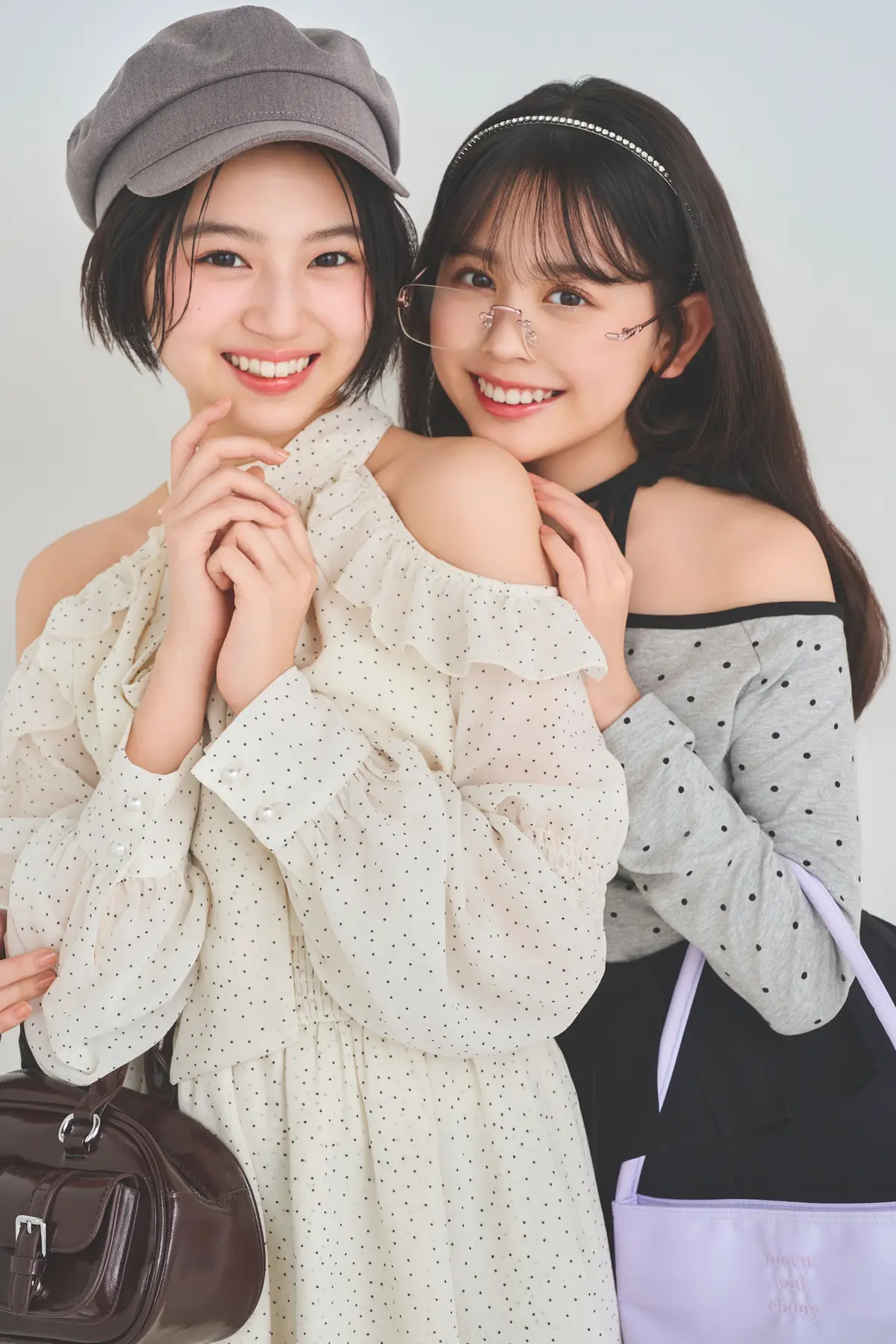 梶原叶渚と佐々木満音の仲良しショット