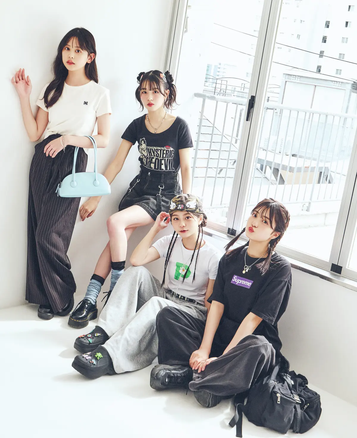 【堀口真帆・稲光亜依・宮迫翠月・梶原叶渚の私服Tシャツコーデ】さりげないのに個性が光る4人のTシャツコーデをチェック【夏の推しTシャツSNAP】