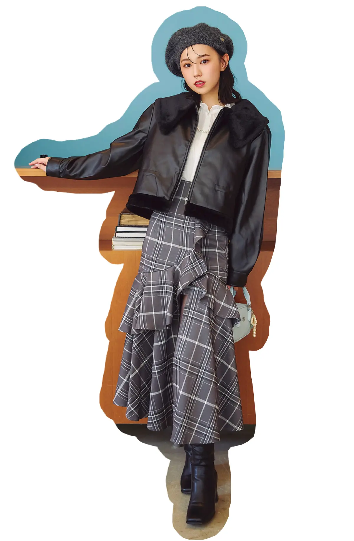 森﨑美月／ベレーでクラシカルなパリジェンヌふう