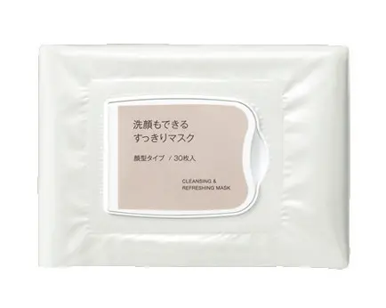 無印良品 洗顔もできるすっきりマスク 291ml 30枚入￥1290／無印良品 銀座　