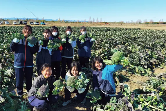 地域の農家さんの畑でブロッコリーの収穫！ 