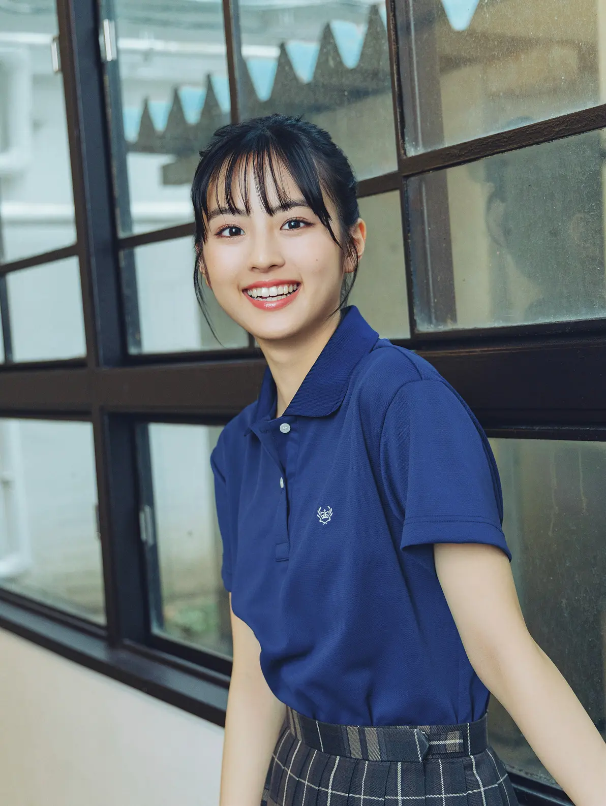 ネイビーポロで好印象確