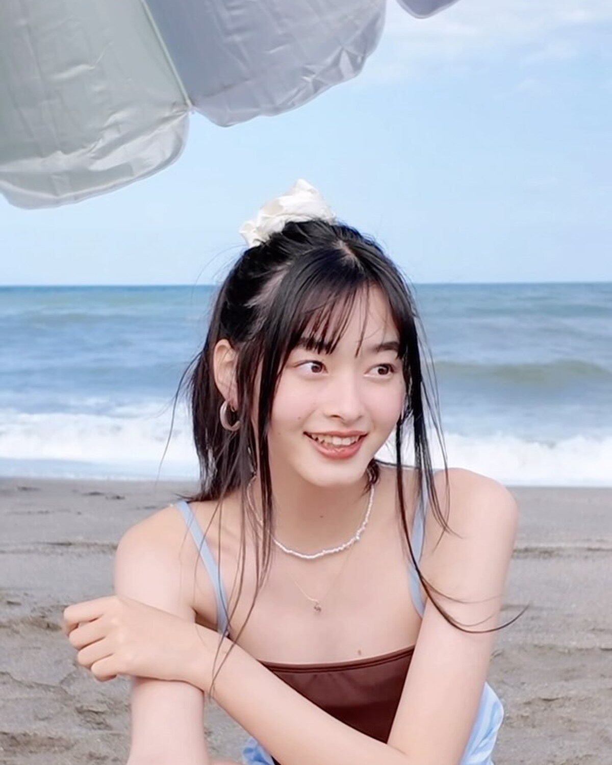 夏休みもあと少し⭐️みんなも夏楽しんでる？🏝️爽やかすぎるめりちゃんの海撮影オフショットを🌊🩵#Seventeen #Seventeen夏号 #Seventeenモデル #STモデル #STモ #滝口