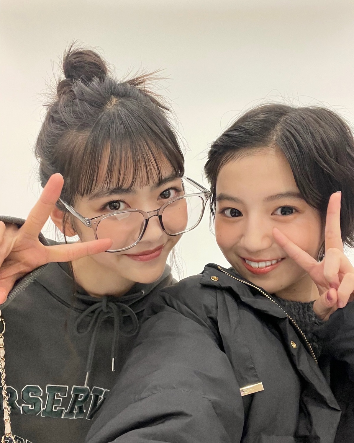 中学生＆広島コンビ👭🏻💓仲良しセルフィー🤳#原田花埜 #佐々木満音 #Seventeenモデル #STモデル #中学生