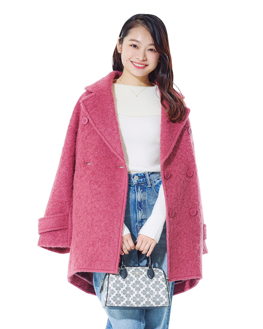 【佐藤不二子・竹下優名・月島琉衣・梶原叶渚 冬の私服大スナップ】アウター、ミニボストン…冬のお出かけスタイル