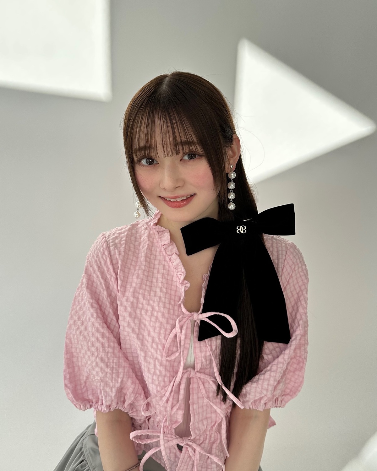 モデルプロフのゆななのオフショット👸🏻🎀何枚目が好き？🖤🖤#Seventeen #セブンティーン #ST #雑誌 #ファッション雑誌 #高比良由菜 #jk #セルフィー #ヘアアクセ #リボン #りぼ