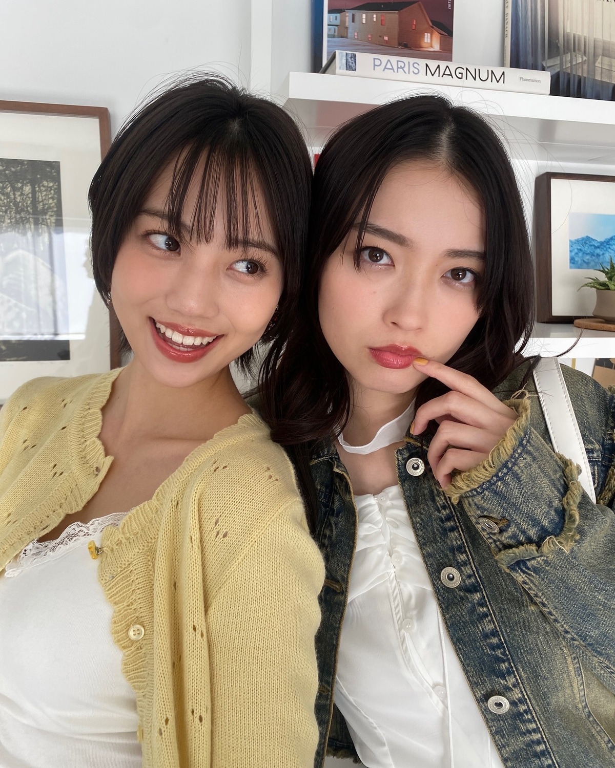 みのみじゅ👩🏻‍❤️‍👩🏻💕the姉㋲✨な美しくて綺麗なふたり🫶🏻#Seventeen #セブンティーン #ST #雑誌 #ファッション雑誌 #平美乃理 #茅島みずき #春服 #春コーデ #ootd 