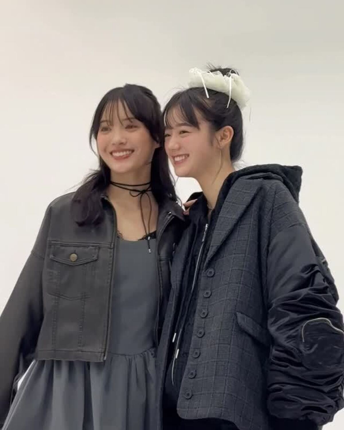 うみ＆るな👩🏻‍❤️‍👩🏻🤍同期㋲撮影📸発売中の冬号では全STモデルのリアル私服が見れるよ👗❄️オシャレなSTモデルたちの私服を参考にしてね⭐︎#中島瑠菜 #希咲うみ #Seventeen冬号 #Se