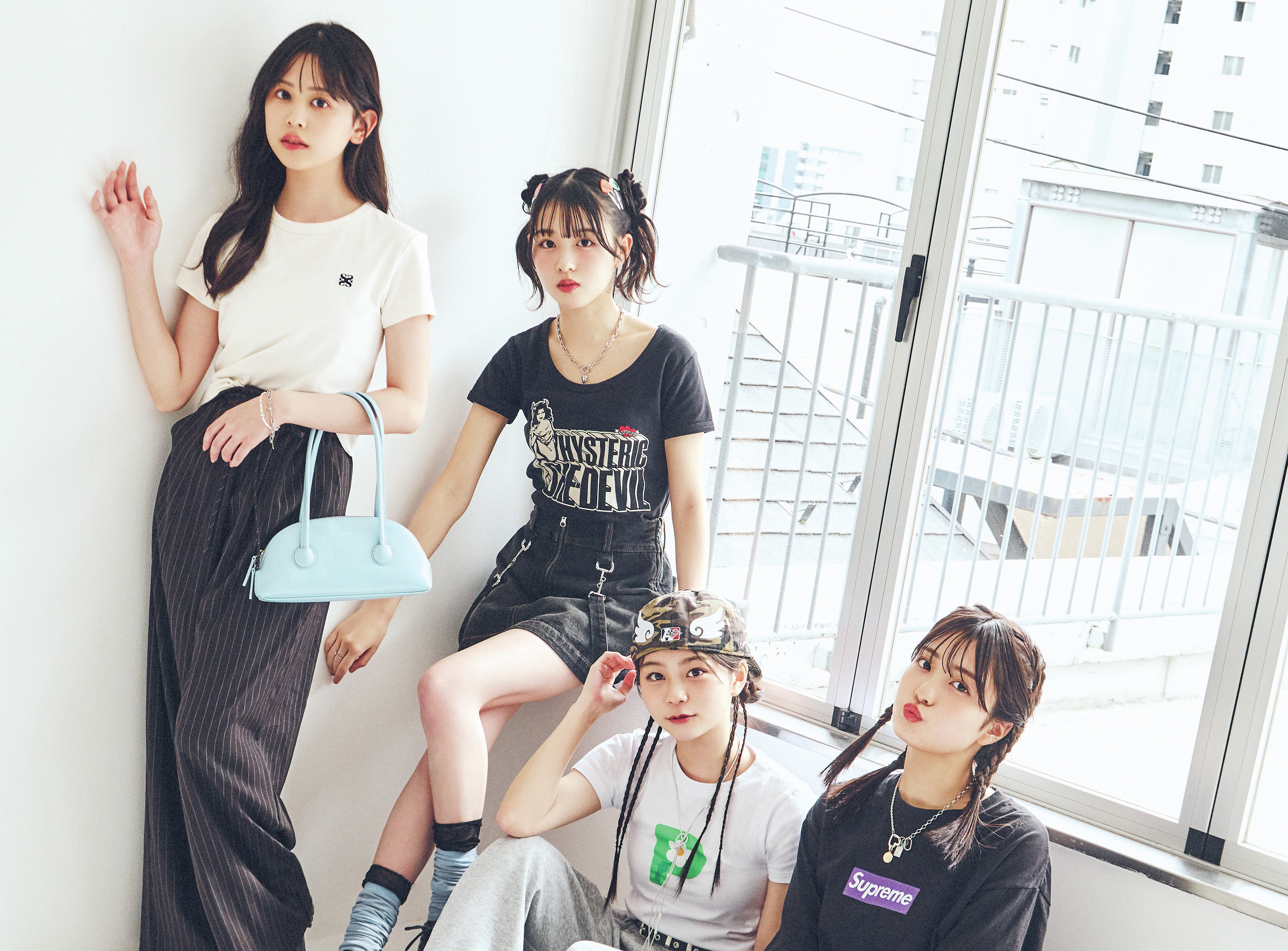 【堀口真帆・稲光亜依・宮迫翠月・梶原叶渚の私服Tシャツコーデ】さりげないのに個性が光る4人のTシャツコーデをチェック【夏の推しTシャツSNAP】