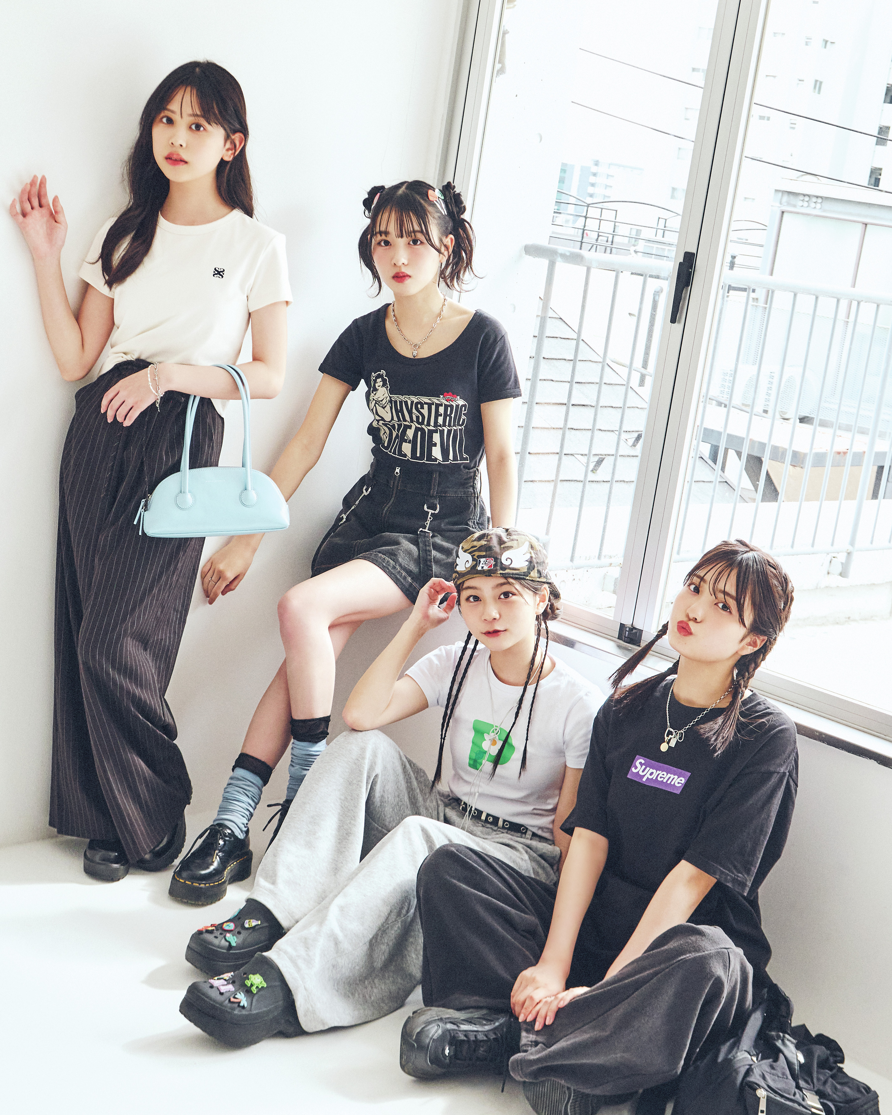 【堀口真帆・稲光亜依・宮迫翠月・梶原叶渚の私服Tシャツコーデ】さりげないのに個性が光る4人のTシャツコーデをチェック【夏の推しTシャツSNAP】