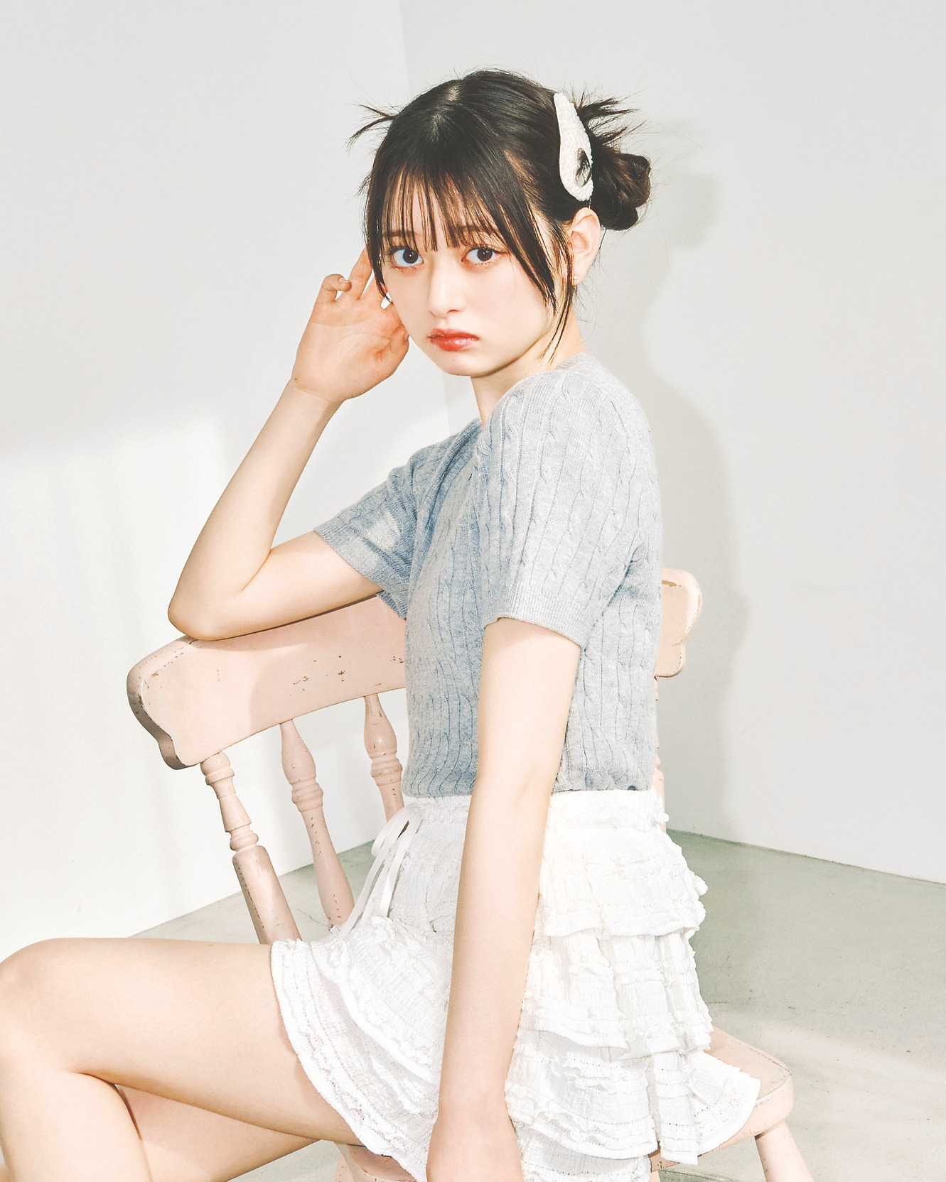高比良由菜は甘めKアイドルに【おしゃ㋲のリアル夏私服PLAN】