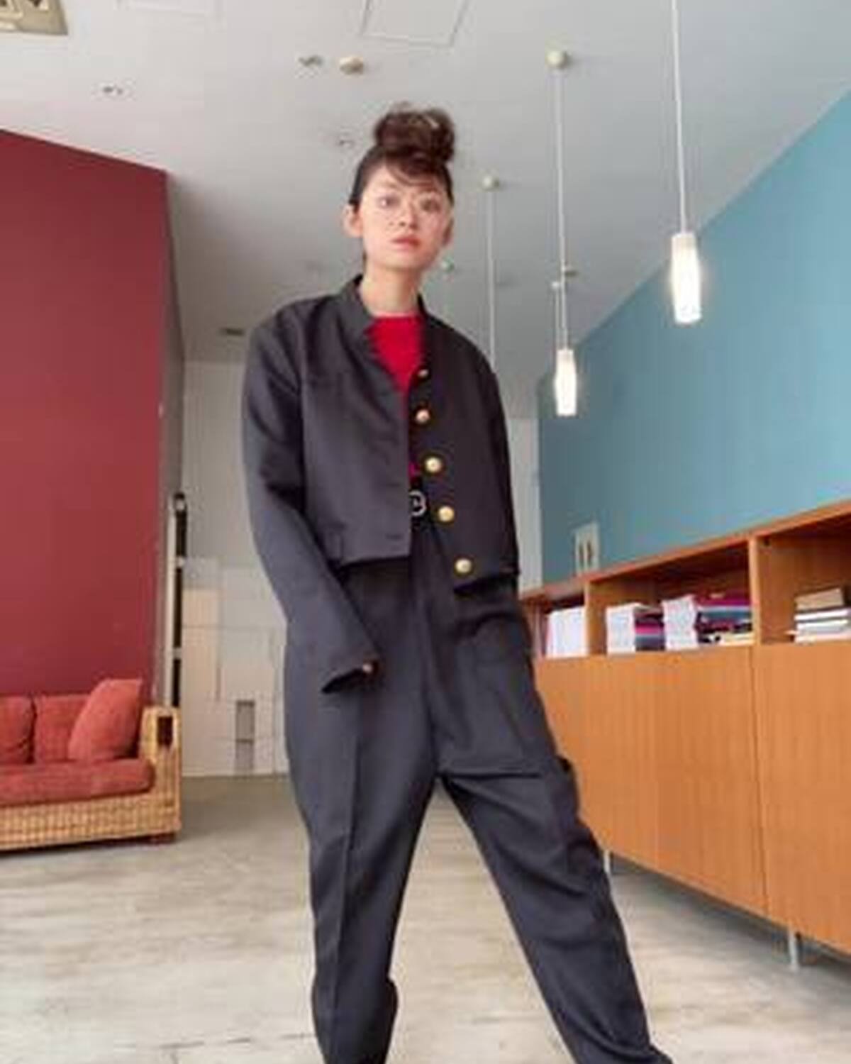 STモデルが全力でヤンキーになりきってみました。🫡❤️‍🔥  #月島琉衣 #ヤンキー #jk #コスプレ #学ラン