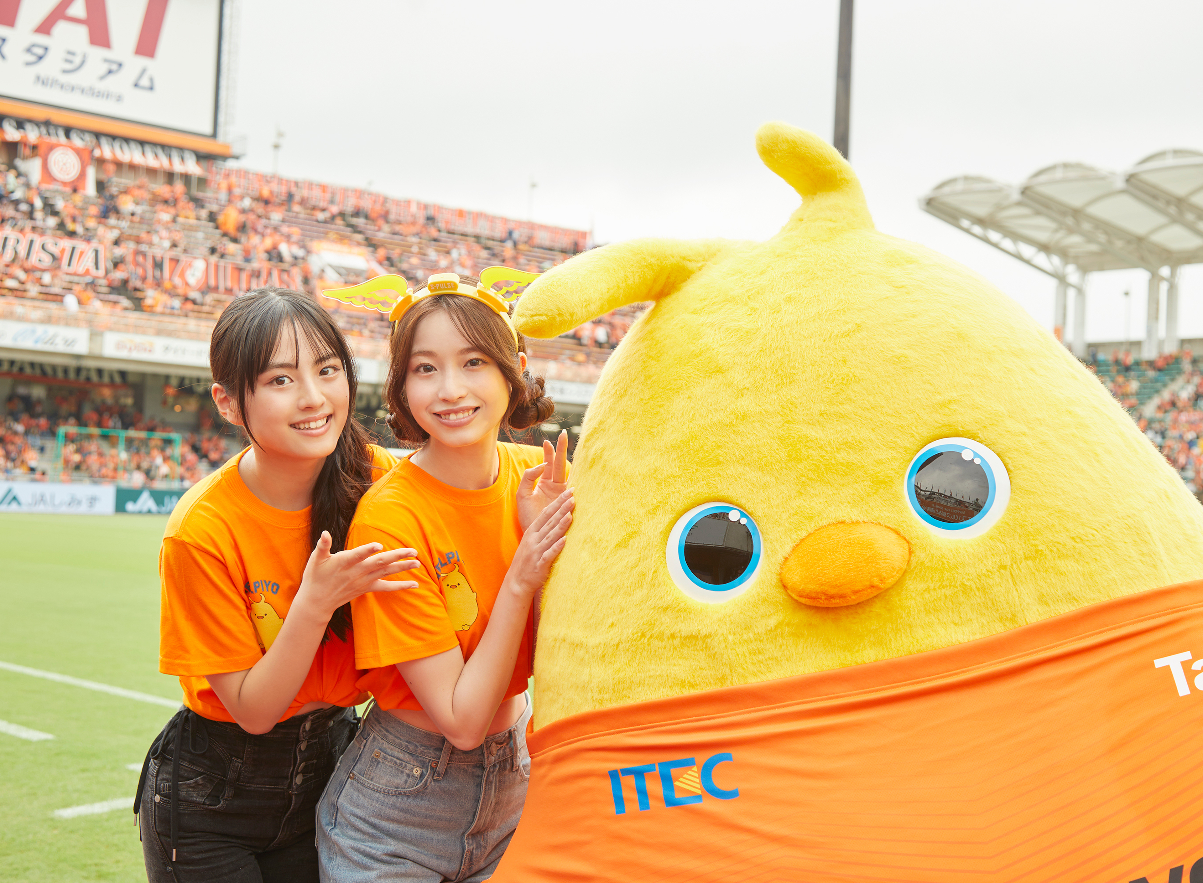 【激レアプレゼントあり♡】葛西杏也菜＆竹下優名が清水エスパルスのゲルぴよちゃんイベント『GELPIYO DAY』に参戦♪