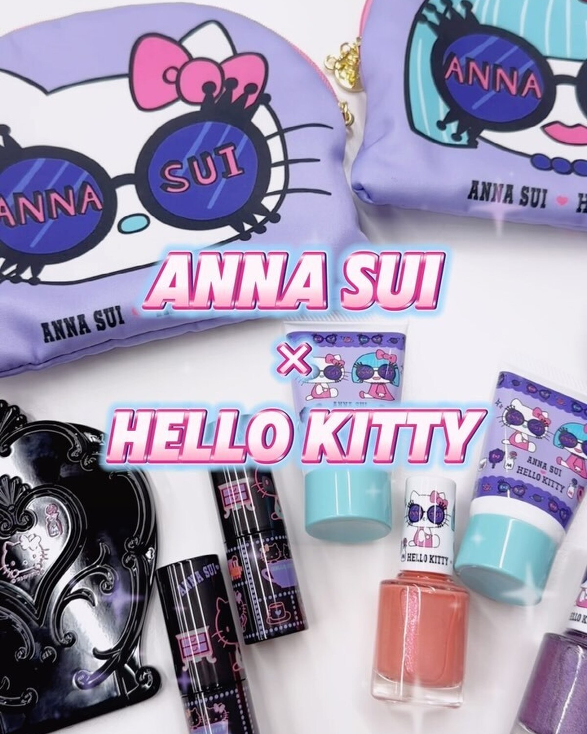 【ANNA SUI×HELLO KITTY】アナ スイがみんな大好きハローキティとコラボ😻💟毎日持ち歩きたくなるかわいいアイテムが盛りだくさん⭐️気になるアイテムはあった？11月1日(金)より限定発売