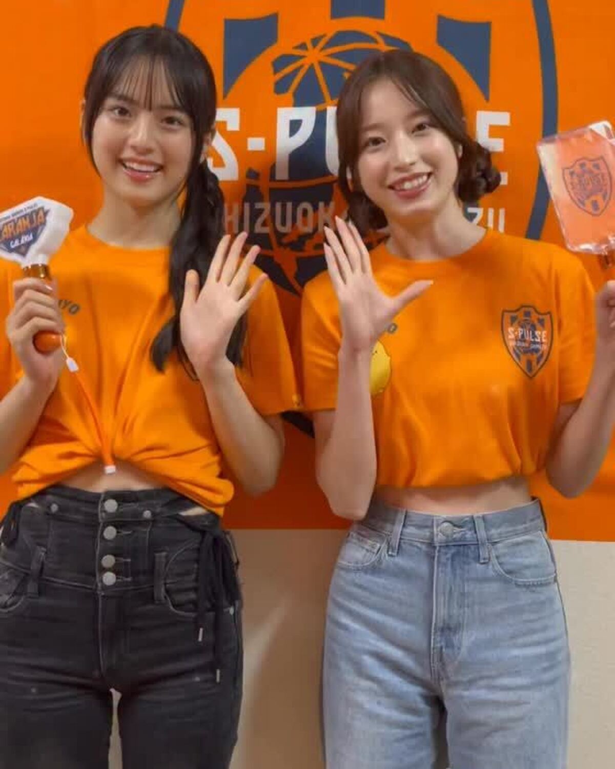 葛西杏也菜＆竹下優名が清水エスパルスのゲルぴよちゃんイベント『GELPIYO DAY』に参戦したよ🐥💛初めてのサッカー観戦に盛り上がる2人の様子や、ゲルぴよちゃんとのキュンなご対面、スタジアムグルメま