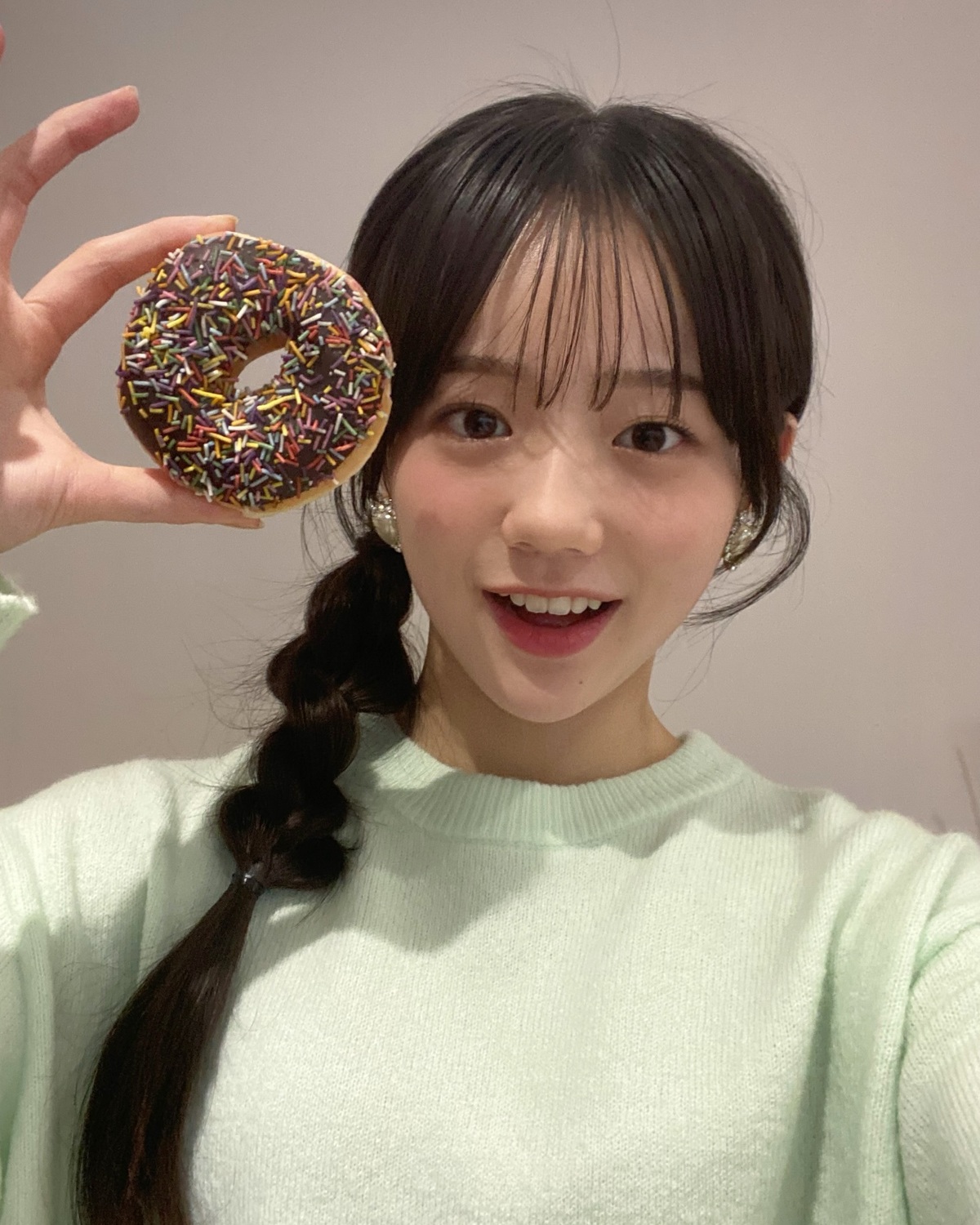 るなとドーナツ🍩💚🤍#中島瑠菜 #Seventeen春号 #Seventeenモデル #可愛い女の子 #春服