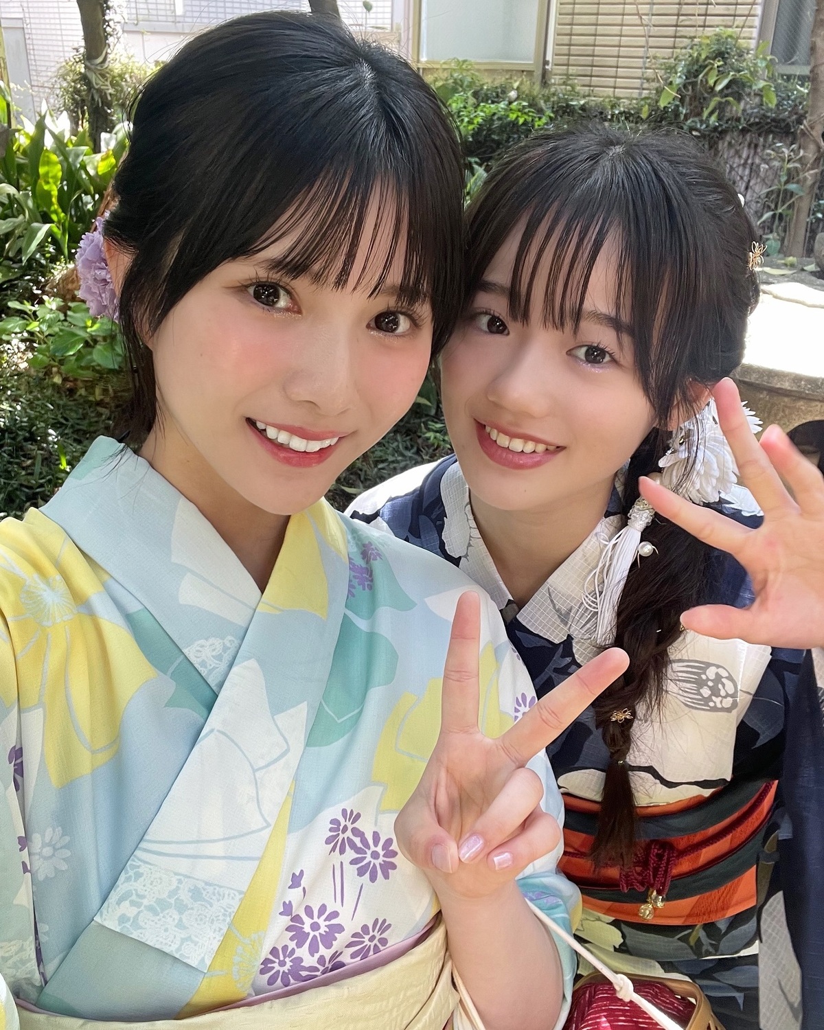 6月最終日🎐✨ということで6月のカバームービーを担当してくれた快空＆瑠菜のオフショットを大量に投稿しちゃいます👘🩵ふたりの笑い声や話し声が聞こえてきそうなオフショット📸 浴衣姿が涼しげで可愛すぎたよね
