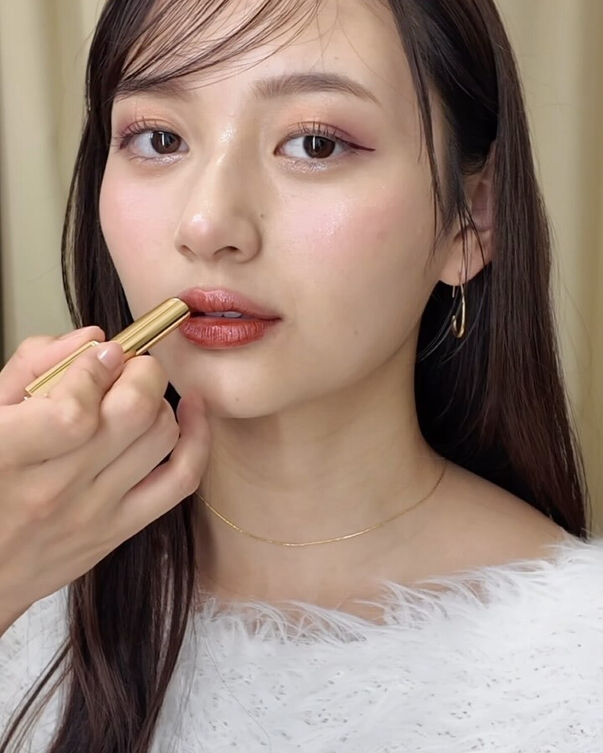 メイク中のかとしお💄🪞✨可愛すぎない🥹？メイクの完成カットはひとつ前の投稿にあるよ！冬感たっぷり❄️大人っぽなかとしおを見逃さないでっ🩷#Seventeen #セブンティーン #冬メイク #ピンクメイ