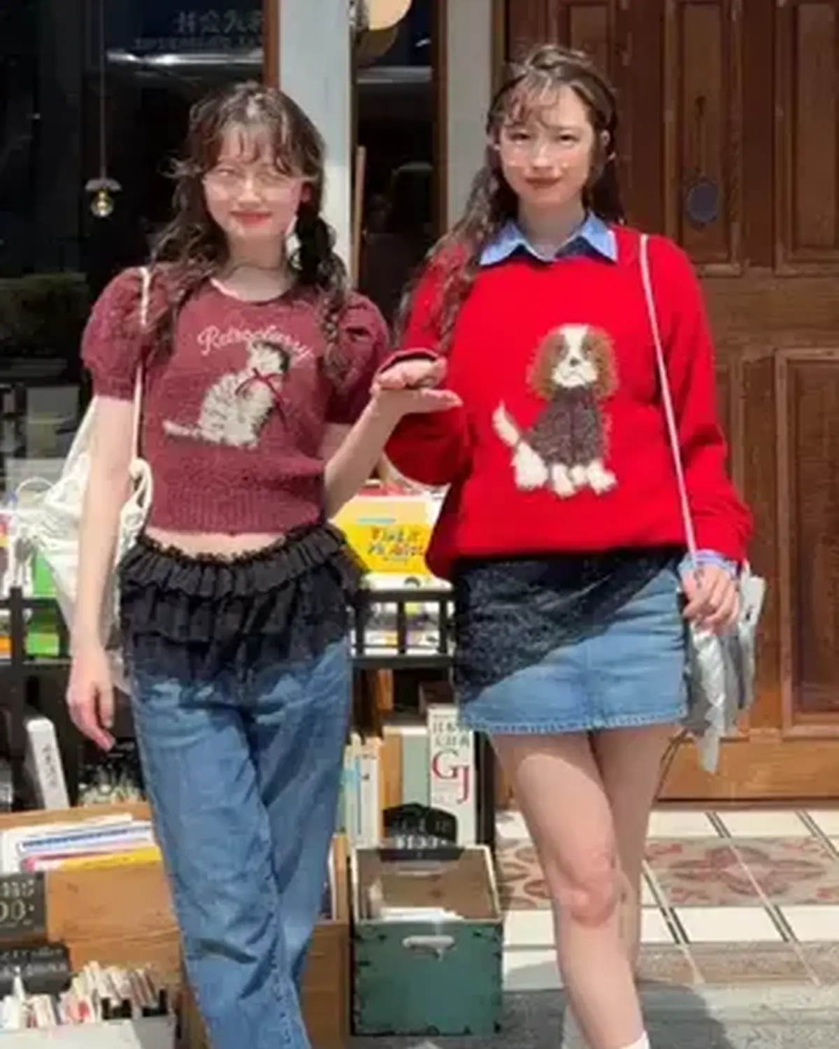 ゆな＆あやなの秋服リンクコーデ⭐️👖何個目のコーデがすき？❤️ #高比良由菜  #葛西杏也菜 #ゆなな #スターダスト #今日好き @ゆなな @葛西杏也菜